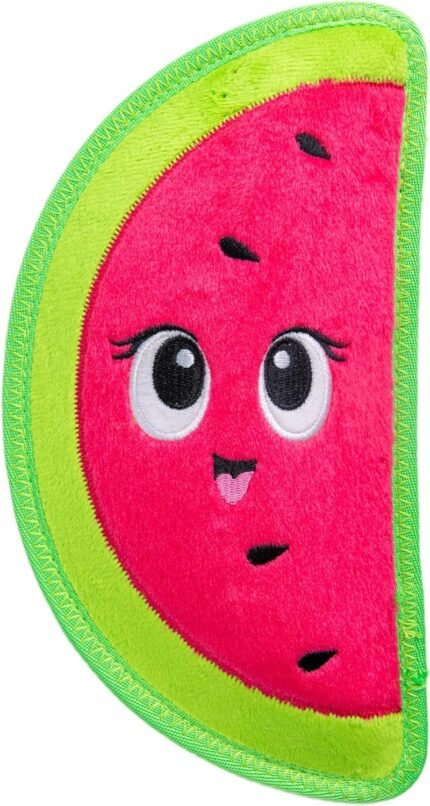 Outward Hound Tough Skinz Durable Chew Squeaky Dog Toy, Watermelon, 9.8″
