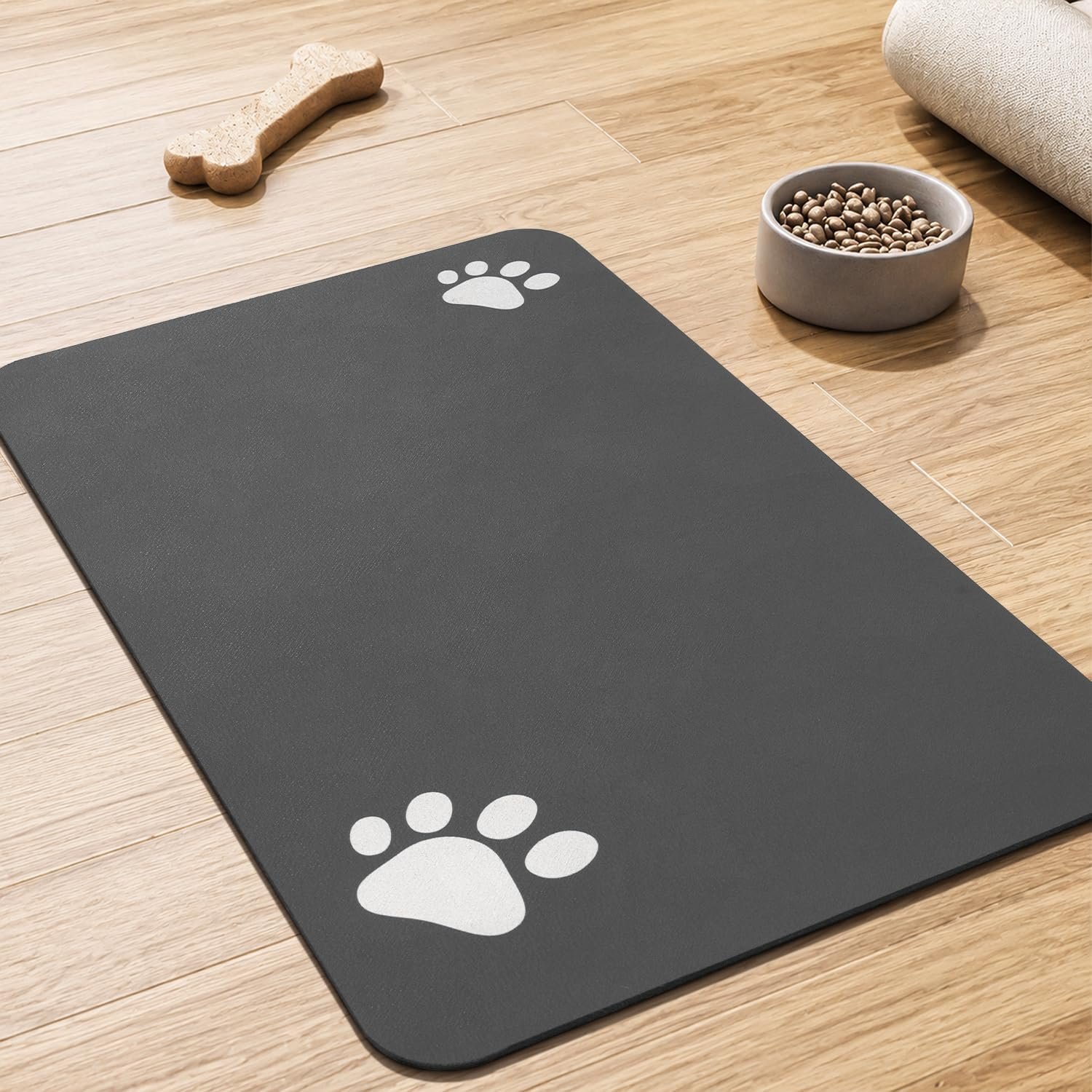 PADOOR Pet Feeding Mat-Absorbent Dog Mat for Food and Water Bowl-No Stains Easy Clean Dog Food Mat-Quick Dry Water Dispenser-Puppy Supplies Accessories PADOOR Pet Feeding Mat-Absorbent Dog Mat for Food and Water Bowl-No Stains Easy Clean Dog Food Mat-Quick Dry Water Dispenser-Puppy Supplies Accessories