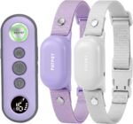 PATPET Shock Collar for 2 Dogs, 4000ft IPX7 Waterproof for 10-120lbs Dogs (Air Purple)