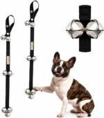 PAWBEE Dog Door Bells for Potty Training, Adjustable, 7 Extra-Loud Potty Jingle Bells for Large and Small Dogs, Set of 2