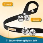 PAWBEE Dog Door Bells for Potty Training, Adjustable, 7 Extra-Loud Potty Jingle Bells for Large and Small Dogs, Set of 2 - Image 2
