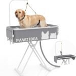 PAWZIDEA 2-in-1 Dog Bathtub & Grooming Table 43″ for Medium to Large Dogs