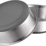 PEGGY11 Nonslip Stainless Steel Dog Bowls, 5.7 US Cup Each, 2 Pack