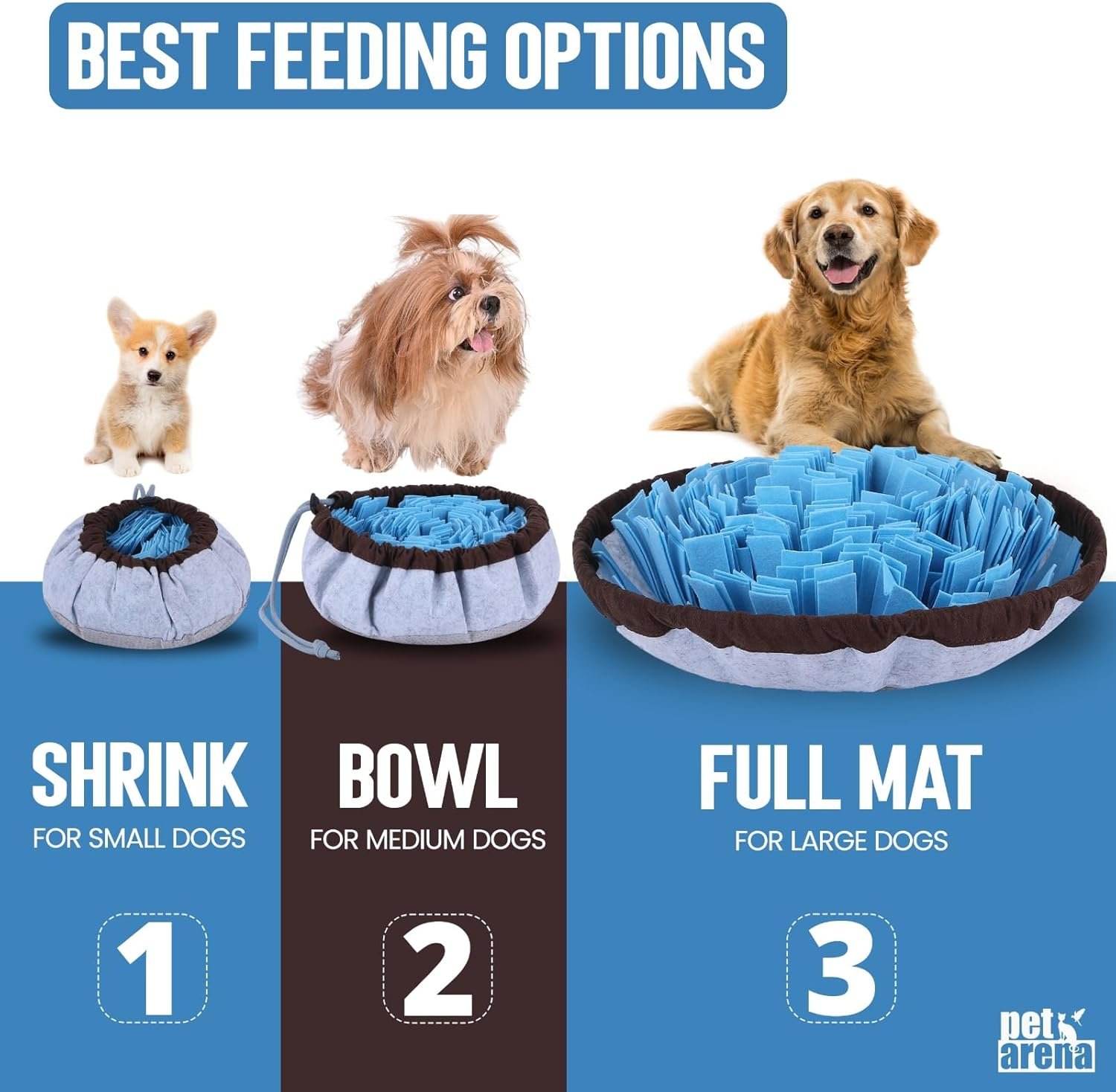 PET ARENA Adjustable Snuffle Mat for Dogs Puzzle Feeder Toy PET ARENA Adjustable Snuffle Mat for Dogs Puzzle Feeder Toy