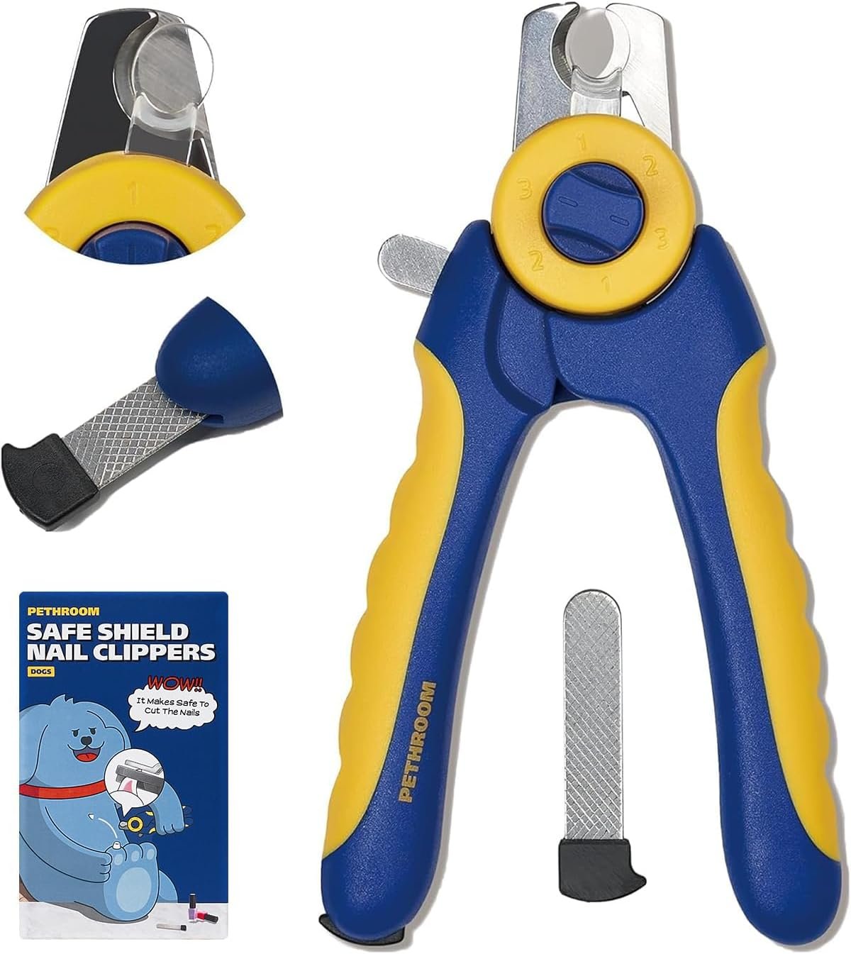 PETHROOM Professional Dog Nail Clipper with Safety Guard, Avoid Overcutting PETHROOM Professional Dog Nail Clipper with Safety Guard, Avoid Overcutting