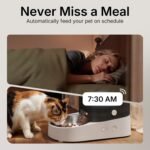 PETKIT Automatic Cat Feeder, 2.4G WiFi Automatic Dog Feeder, App Control Pet Food Dispenser with Triple Fresh-Lock System, Schedule Feeding, Food Shortage Alert, Dual Power-Charge&Battery,3L Capacity - Image 2