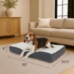 PETMAKER Orthopedic Pet Bed – 2-Layer Memory Foam Dog Bed with Removable Sherpa Cover – Comes with Additional Mattress Replacement Cover (Gray) - Image 2