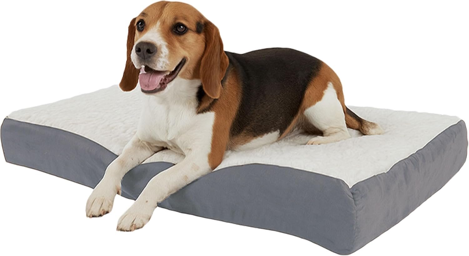 PETMAKER Orthopedic Pet Bed – 2-Layer Memory Foam Dog Bed with Removable Sherpa Cover – Comes with Additional Mattress Replacement Cover (Gray) PETMAKER Orthopedic Pet Bed – 2-Layer Memory Foam Dog Bed with Removable Sherpa Cover – Comes with Additional Mattress Replacement Cover (Gray)