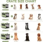 PETSFIT 30" Soft Portable Dog Crate – Patented Spiral Sturdy Frame, Collapsible Travel Kennel for Medium Dogs, 3 Mesh Door, Lockable Zippers, Indoor & Car Use Green - Image 2