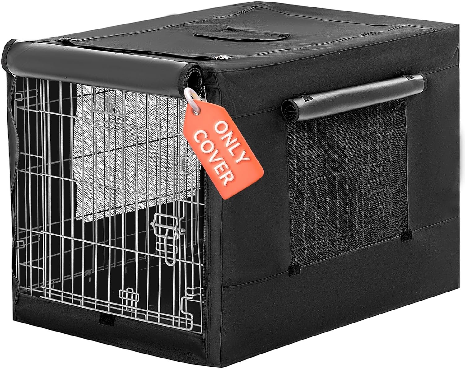 PETSFIT Dog Crate Cover,42 Inch Cover for Wire Dog Kennel, Single Door, Mesh Window, Flap On the Top and Back is Detachable,Black PETSFIT Dog Crate Cover,42 Inch Cover for Wire Dog Kennel, Single Door, Mesh Window, Flap On the Top and Back is Detachable,Black