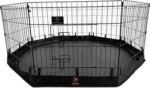 PJYuCien Puppy Playpen with Bottom Pad and Door, 8 Panels 24" H, Black