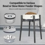 PROERR Raised Single Dog Bowl Stand for Medium Large,Adjustable 12-16" Tall - Image 2