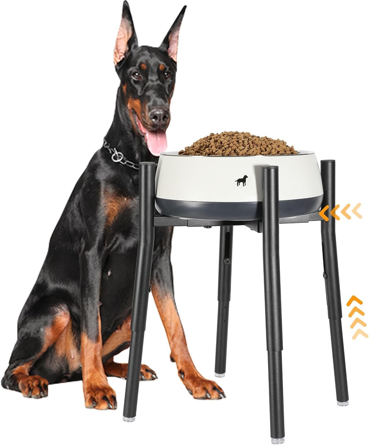 PROERR Raised Single Dog Bowl Stand for Medium Large,Adjustable 12-16″ Tall PROERR Raised Single Dog Bowl Stand for Medium Large,Adjustable 12-16″ Tall