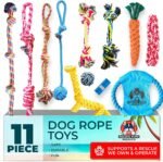 Pacific Pups Products Dog Rope Toys for Medium Dogs, 11 Pack