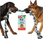 Pacific Pups Products Giant Dog Rope Toy, 42 Inch Tug of War Rope, Green