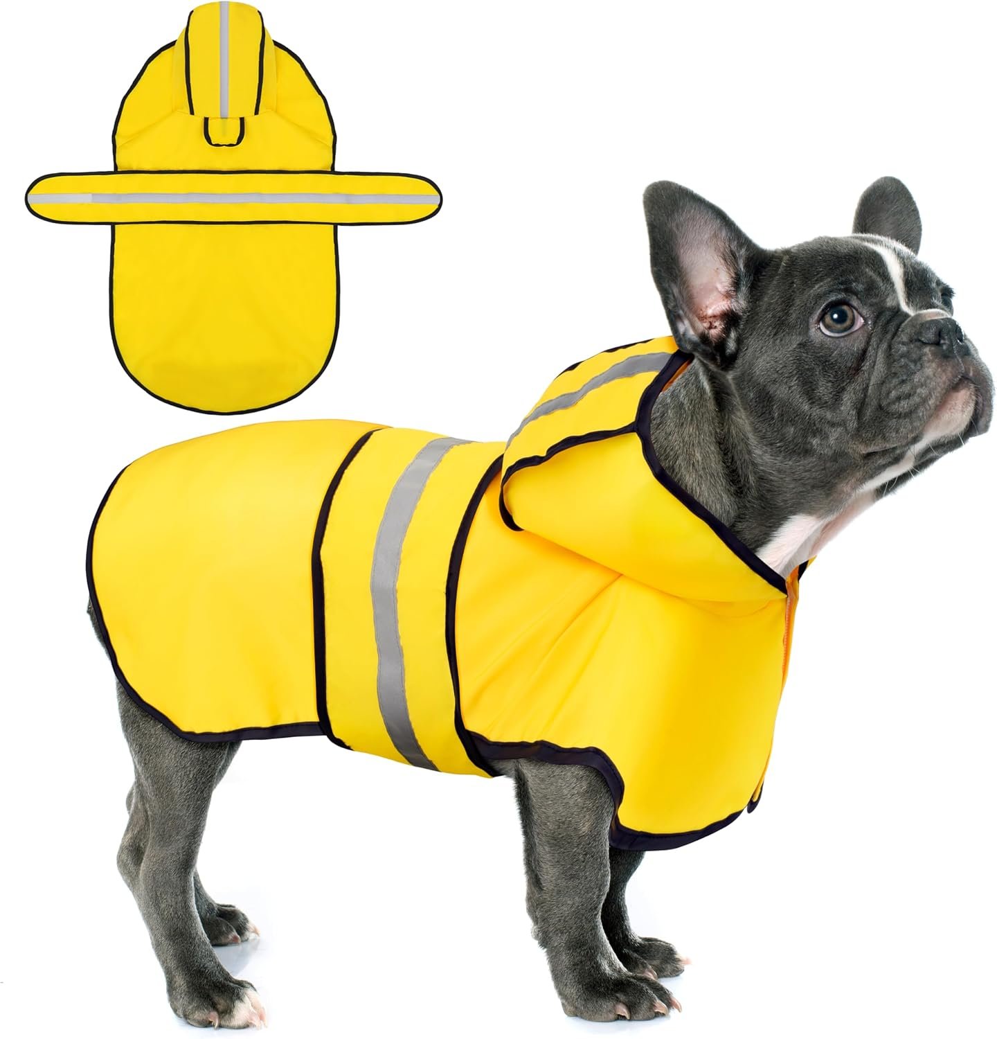 Paiaite Dog Raincoat: Hooded Slicker Poncho, Durable Waterproof Jacket with Reflective Stripes for Safety, Convenient Leash Hole, and Adjustable Fit, Perfect for Small, Medium, and Large Dogs Yellow M Paiaite Dog Raincoat: Hooded Slicker Poncho, Durable Waterproof Jacket with Reflective Stripes for Safety, Convenient Leash Hole, and Adjustable Fit, Perfect for Small, Medium, and Large Dogs Yellow M