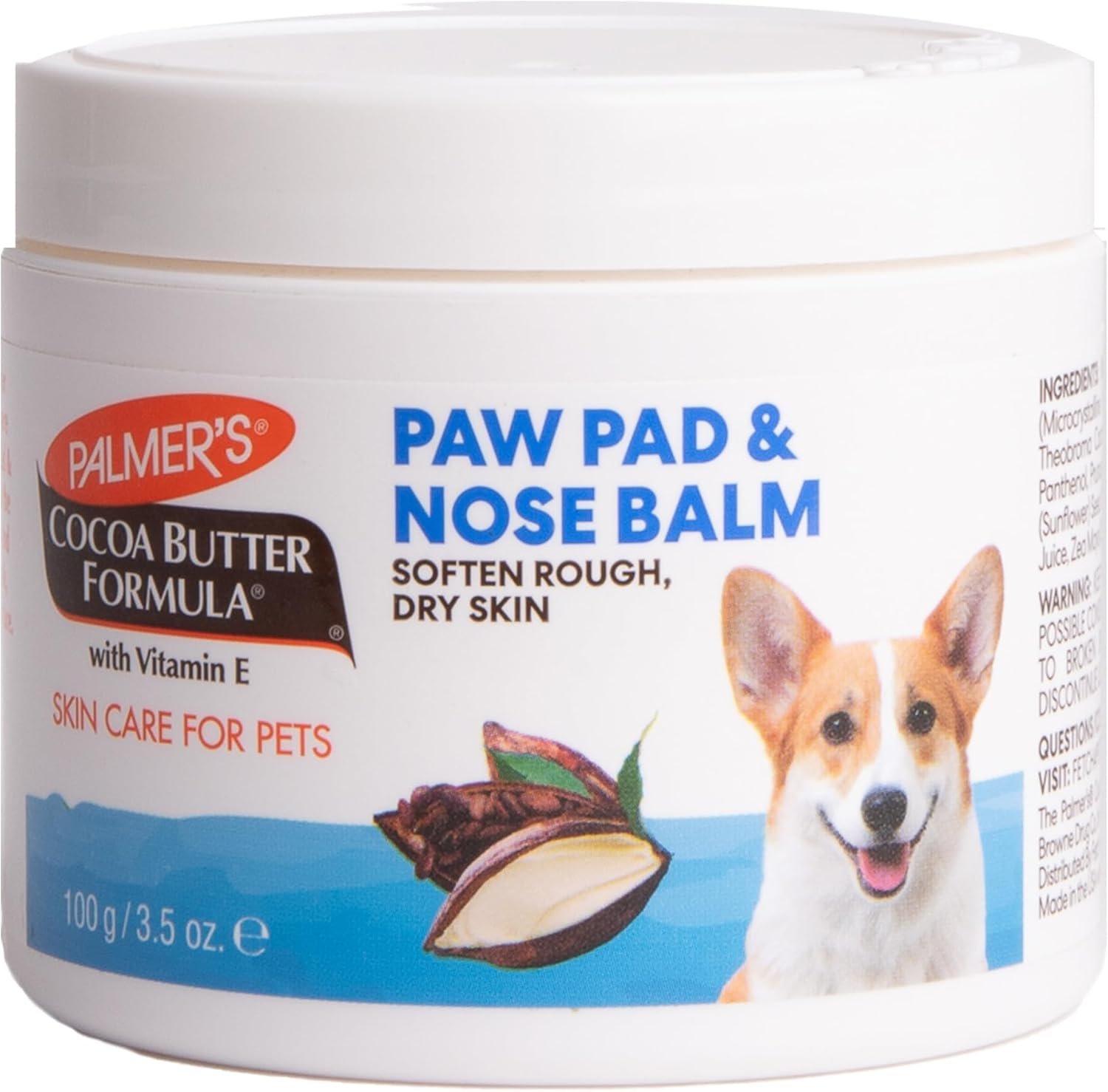 Palmers for Pets Cocoa Butter Paw Pad and Nose Balm for Dogs, 3.5 Oz Palmers for Pets Cocoa Butter Paw Pad and Nose Balm for Dogs, 3.5 Oz