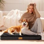Patas Lague Orthopedic Large Dog Bed Washable Pet Sofa Mat 36''X24'' Black - Image 2