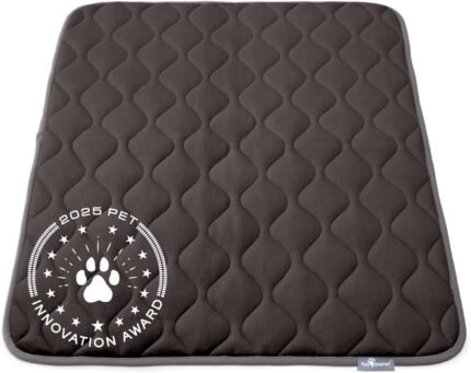 Paw Inspired Washable Padded Crate Mats for Dogs, Gray, 41x28 Inch
