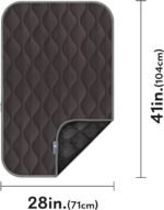Paw Inspired Washable Padded Crate Mats for Dogs, Gray, 41x28 Inch - Image 2