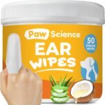 Paw Science Dog & Cat Ear Cleaner Wipes – Pet Finger Wipes for Cats & Dogs – Cleaning, Soothing, & Deodorizing Itchy Ears – Ear Relief Solution Wash