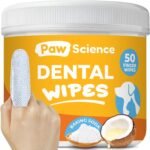 Paw Science Dog & Cat Teeth Cleaning Wipes - Dental Finger Wipes for Cats & Dogs - Pet Toothbrush & Tooth Brushing Kit - Effective Teeth Cleaner (Unscented)
