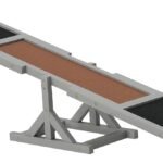 PawHut Wooden Dog Agility Seesaw for Exercise 71″ L x 12″ W x 12″ H Gray