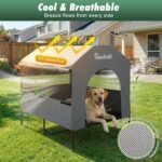 Pawaboo 47" XL Dog House Outdoor Weatherproof, with Breathable Mesh Windows - Image 2