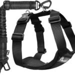 Pawaboo Dog Seat Belt Harness for Car, Seatbelt Harness with 2 in 1 Buckle