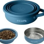 PawsPik 2-in-1 Travel Dog & Cat Bowl – Collapsible BPA-Free Silicone