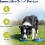 PawsPik 2-in-1 Travel Dog & Cat Bowl – Collapsible BPA-Free Silicone - Image 2