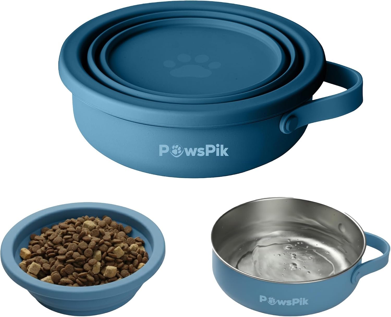 PawsPik 2-in-1 Travel Dog & Cat Bowl – Collapsible BPA-Free Silicone PawsPik 2-in-1 Travel Dog & Cat Bowl – Collapsible BPA-Free Silicone