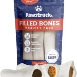 Pawstruck Large Filled Bones Variety Pack, Beef Femur Dog Chew, 3 Pack