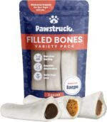 Pawstruck Large Filled Bones Variety Pack, Beef Femur Dog Chew, 3 Pack