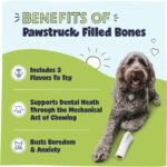 Pawstruck Large Filled Bones Variety Pack, Beef Femur Dog Chew, 3 Pack - Image 2