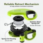 Pecute 32ft Retractable Dog Leash with Reflective Strips, 360° Tangle-Free, One-Button Control & Sturdiness Nylon Material, Long Leash Retractable with Poop Bag Holder for Medium Large Dog - Image 2
