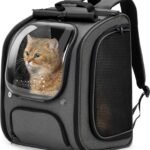 Pecute Cat Backpack Carrier,Large Space Cat Bubble Backpack,Ergonomic,Gray