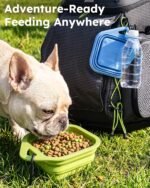 Pecute Collapsible Dog Bowls 2 Pack, BPA-Free Pet Silicone Cat Travel Bowls - Image 2