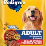 Pedigree Adult Complete Nutrition Dry Dog Food, Steak & Vegetable, 18 lb