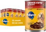 Pedigree Choice Cuts In Gravy Adult Canned Soft Wet Dog Food With Beef, 22 oz. Cans (12 Count, Pack of 1)