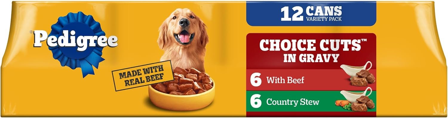 Pedigree Choice Cuts Wet Dog Food, Beef & Country Stew, 13.2 oz, 12 Count Pedigree Choice Cuts Wet Dog Food, Beef & Country Stew, 13.2 oz, 12 Count