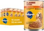 Pedigree Chopped Ground Dinner Wet Dog Food, Chicken, 22 oz, 12 Count