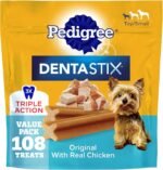 Pedigree Dentastix Small & Medium Dental Dog Treats, Original, 108 Count