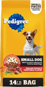 Pedigree Small Dogs Dry Dog Food, Grilled Steak and Vegetable, 14 lb