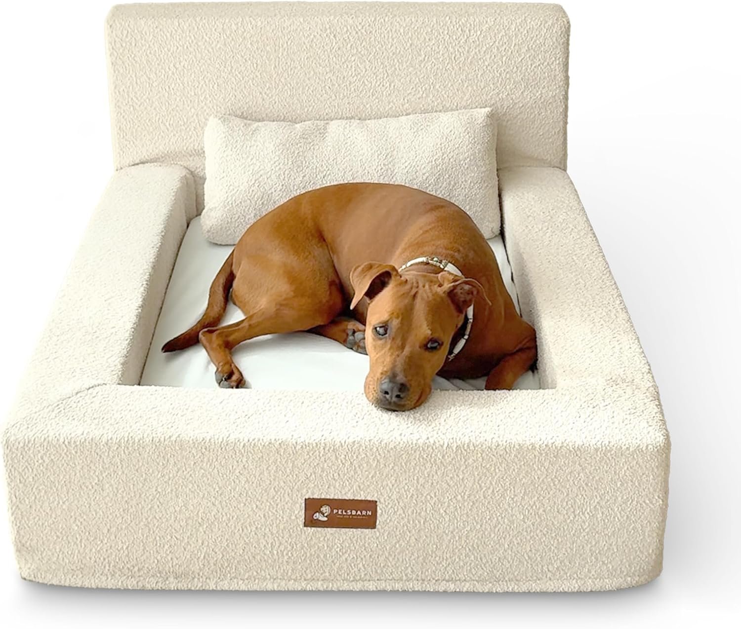 Pelsbarn Real Orthopedic Dog Bed, Memory Foam, Waterproof Sheets, Beige, L Pelsbarn Real Orthopedic Dog Bed, Memory Foam, Waterproof Sheets, Beige, L