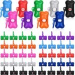 Perkoop 80 Pcs Dog Poop Bag Dispenser with Dog Waste Bags, Bone Shape