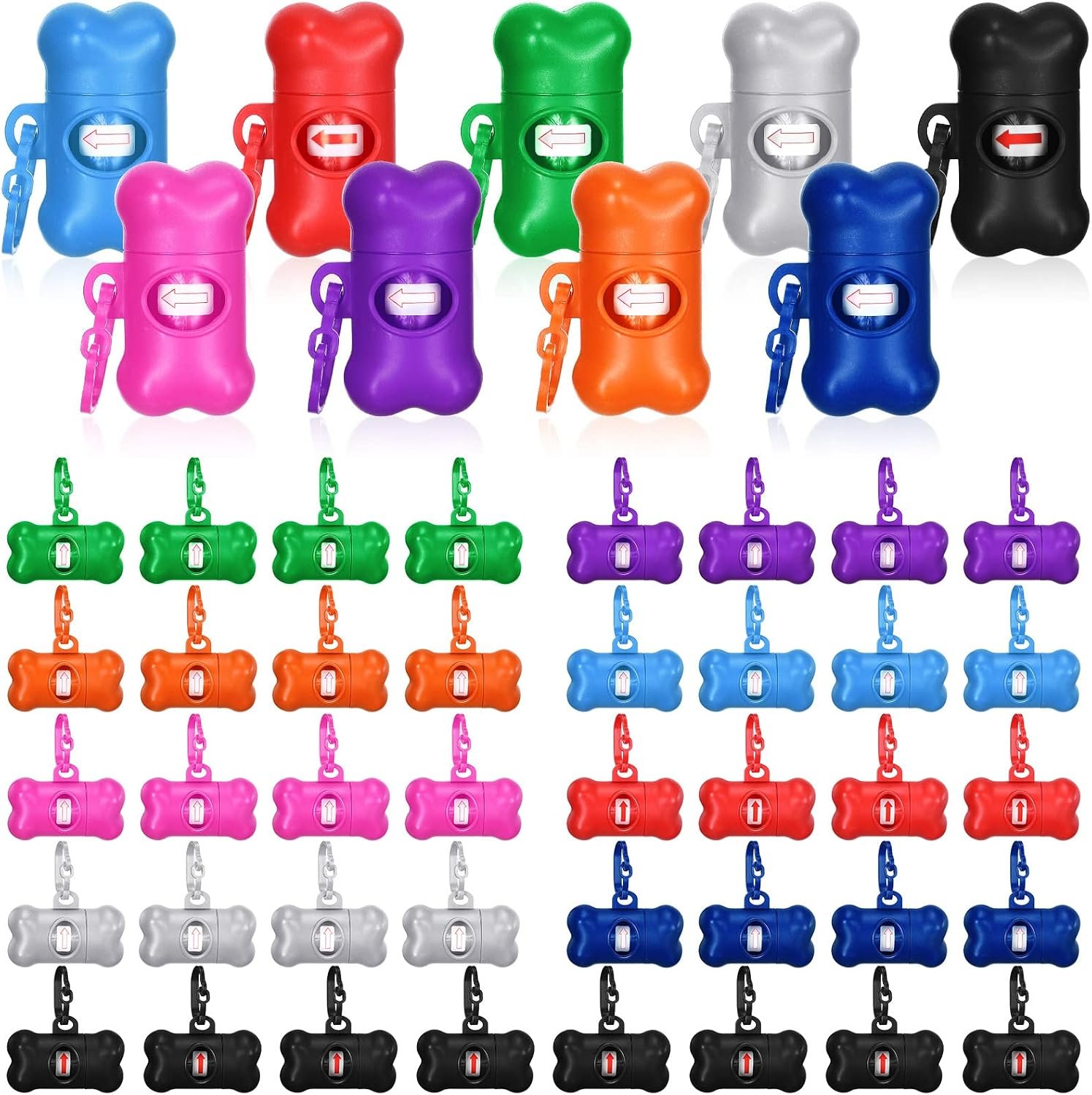 Perkoop 80 Pcs Dog Poop Bag Dispenser with Dog Waste Bags, Bone Shape Perkoop 80 Pcs Dog Poop Bag Dispenser with Dog Waste Bags, Bone Shape