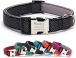 Personalized Dog Collars with Name and Phone (Black, M 3/4" (13~20"))