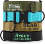 Personalized Tactical Dog Collar Custom with Name and Phone Number