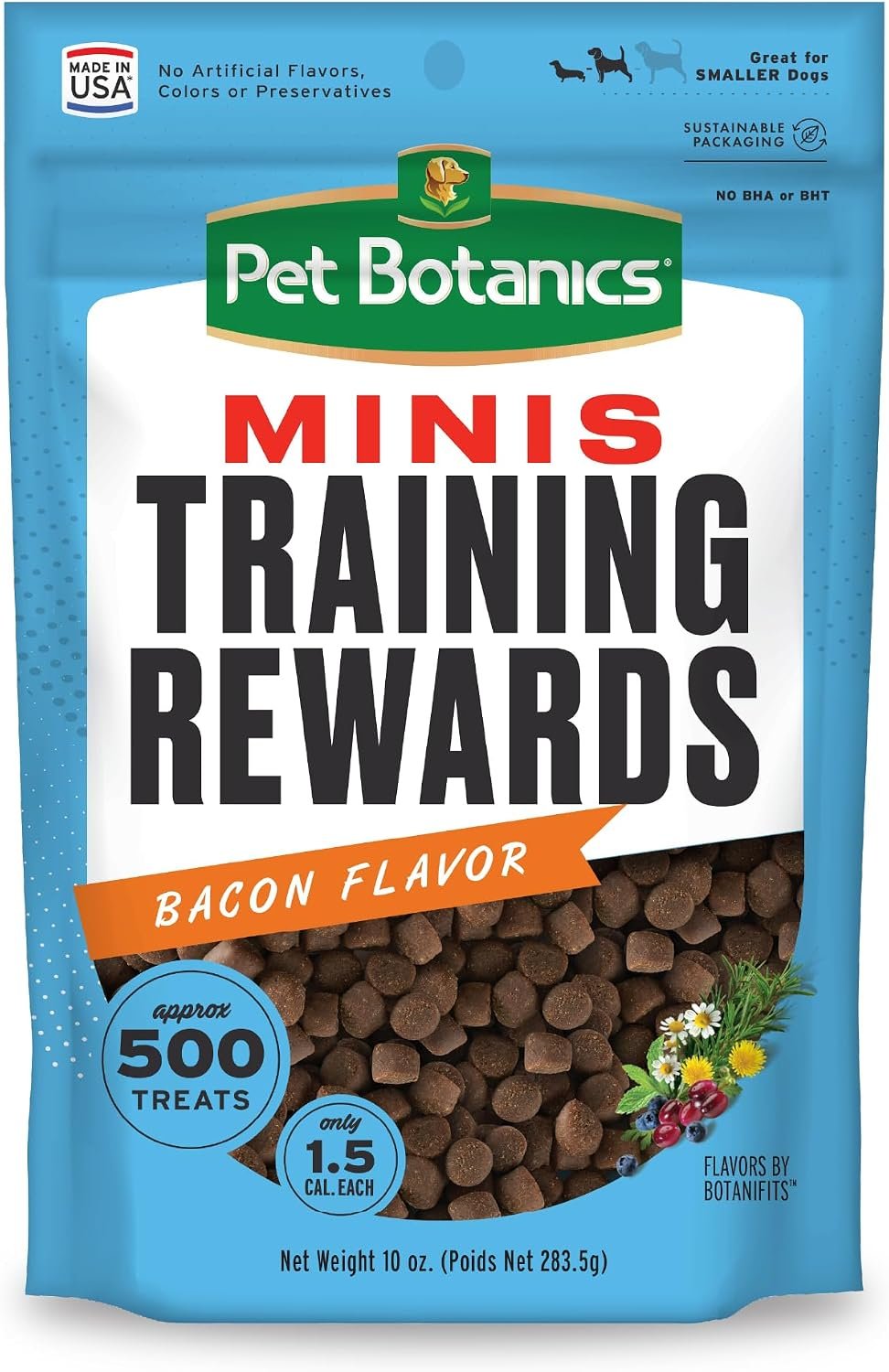 Pet Botanics Training Rewards Mini Soft & Chewy Dog Treats, Bacon, 10 oz Pet Botanics Training Rewards Mini Soft & Chewy Dog Treats, Bacon, 10 oz